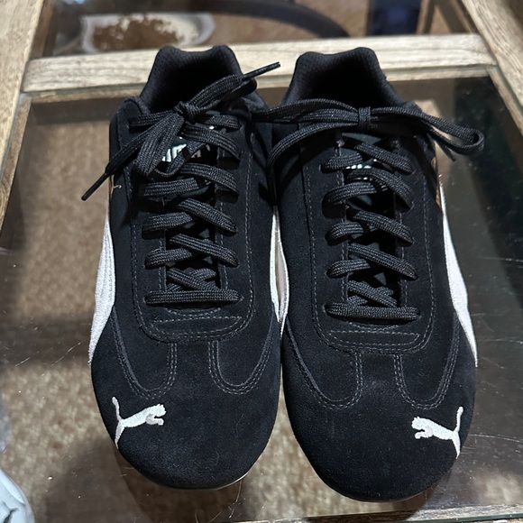 Puma Women’s Speedcat Black and Gray Suede Sneakers - Picture 2 of 9